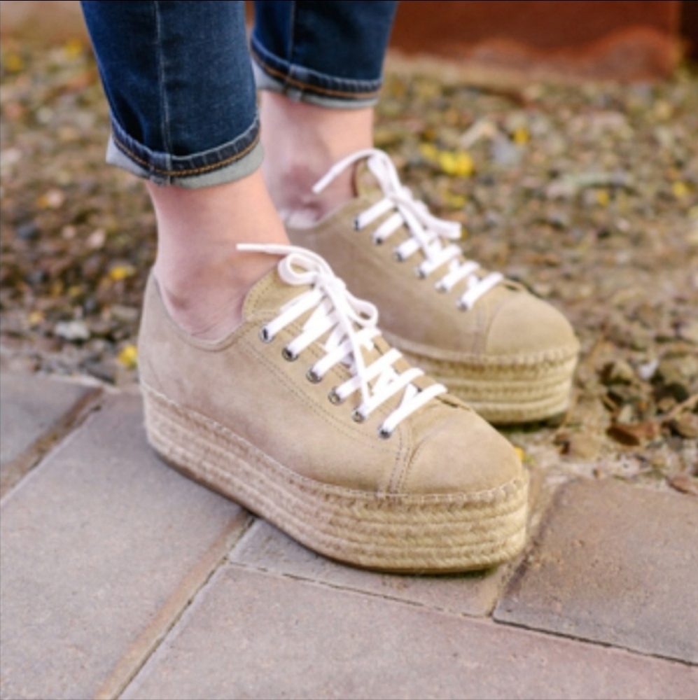 Miu Miu Platform Espadrilles Size 7 / 37 - image 1